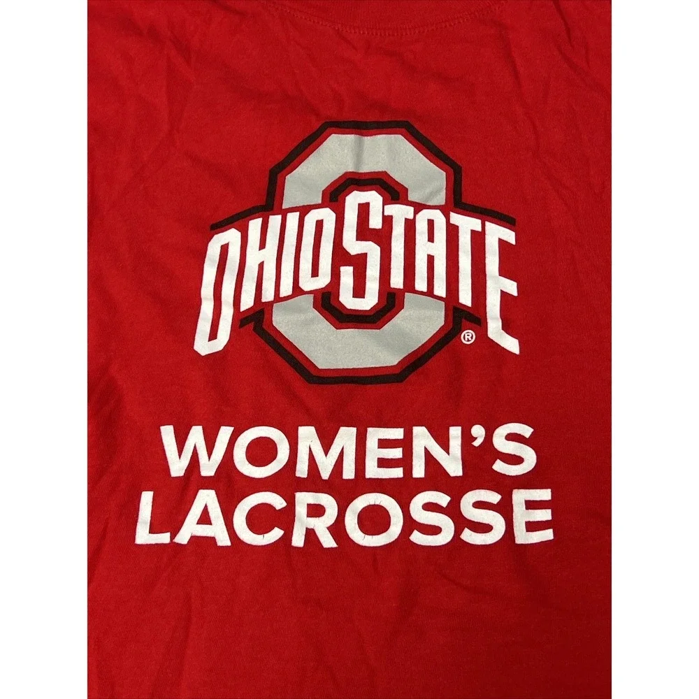 Ohio State Women's Lacrosse NIKE Long Sleeve T-Shirt Women's SZ LG Red‎